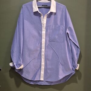 RW&CO. Light Blue and White Button Down Shirt